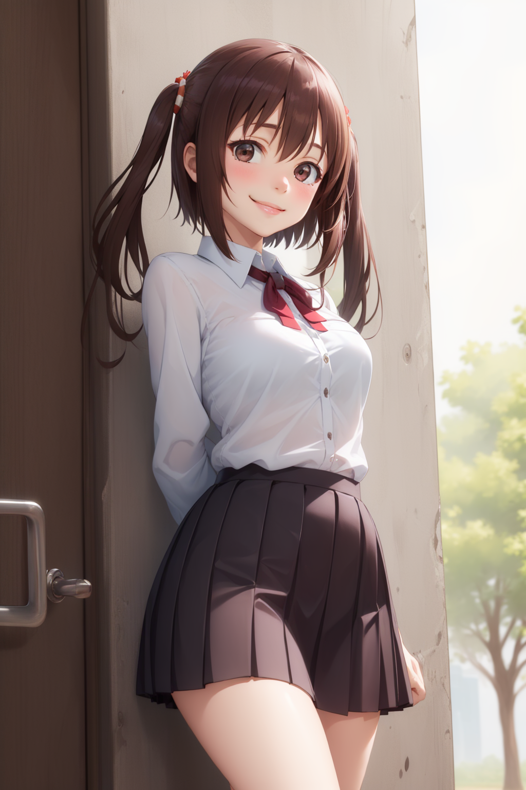 00146-1107697719-(masterpiece, best quality_1.2), , cowboy shot, solo, 1girl, ebina nana, smile, looking at viewer, arms behind back, twintails,.png